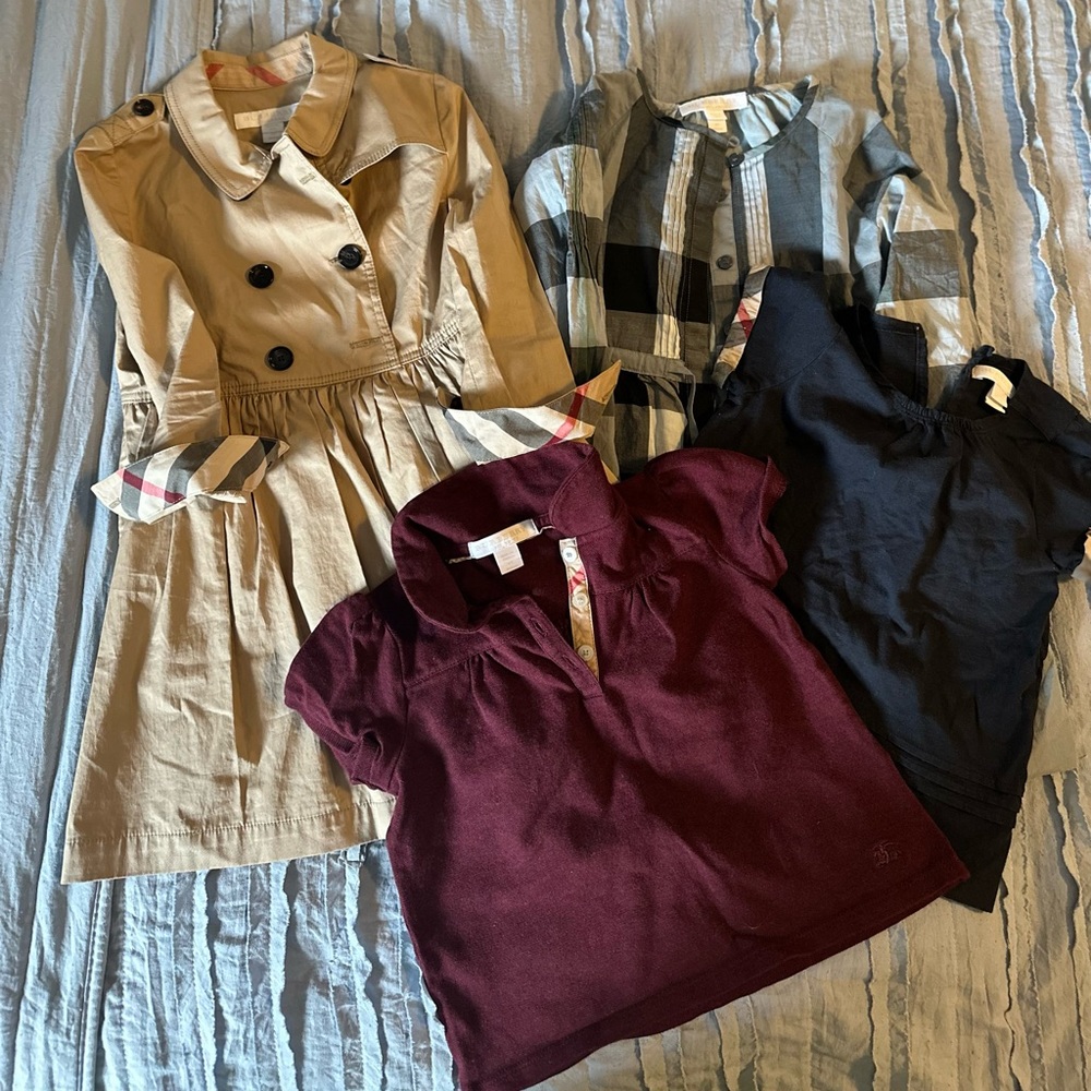 Authentic Burberry kids girls size 4 fall bundle